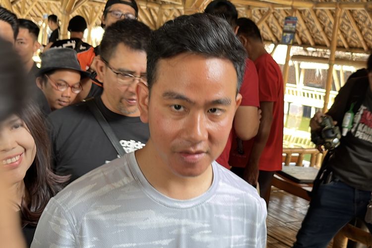 Wali Kota Solo Gibran Rakabuming Raka saat ditemui di Saung Berkah, Kabupaten Bogor, Sabtu (22/7/2023).