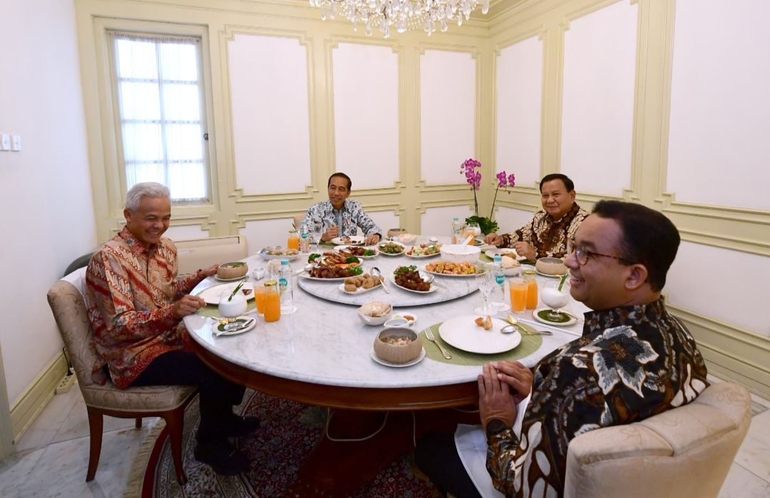 4 Catatan Penting dari Pertemuan Makan Siang Jokowi, Prabowo, Ganjar, dan Anies