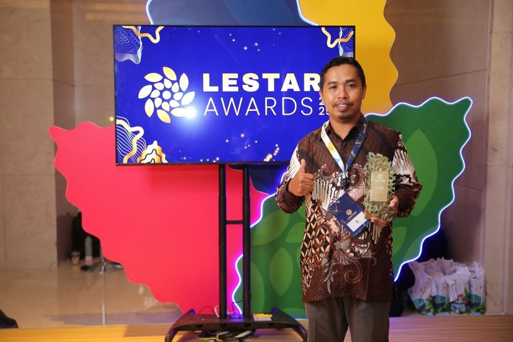 CEO Proklim Mart, Pathul Hapiz, dalam acara Lestari Awards 2025, di Jakarta Selatan, Kamis (2/10/2025). 