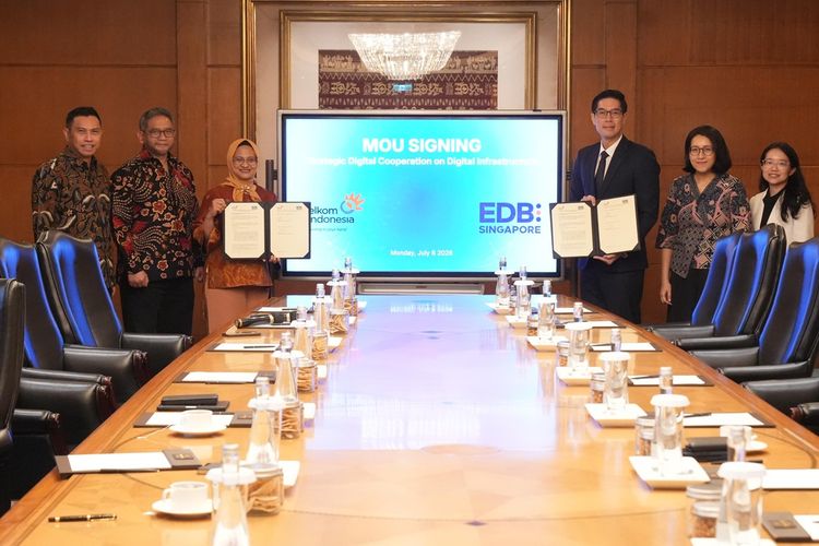 Gandeng EDB Singapura, Telkom Kembangkan Infrastruktur Digital Berkelanjutan
