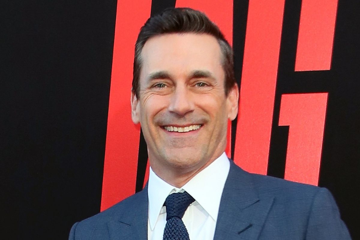 Aktor Jon Hamm menghadiri pemutaran perdana film Tag, yang diproduksi Warner Bros. Pictures dan New Line Cinema,  di Regency Village Theatre, Westwood, California, pada 7 Juni 2018. 