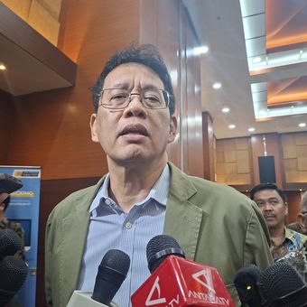 Menteri Keuangan Purbaya Yudhi Sadewa saat ditemui di Kantor Kemenkeu pada Kamis (7/5/2026)