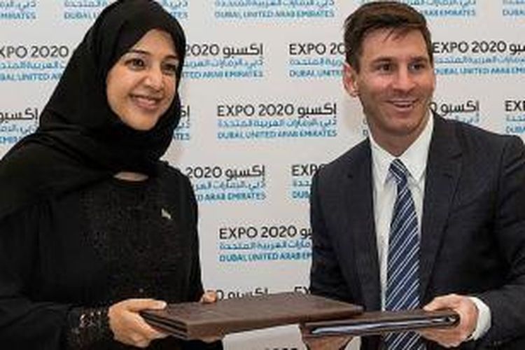 Lionel Messi terpilih sebagai duta World Expo 2020 Dubai.