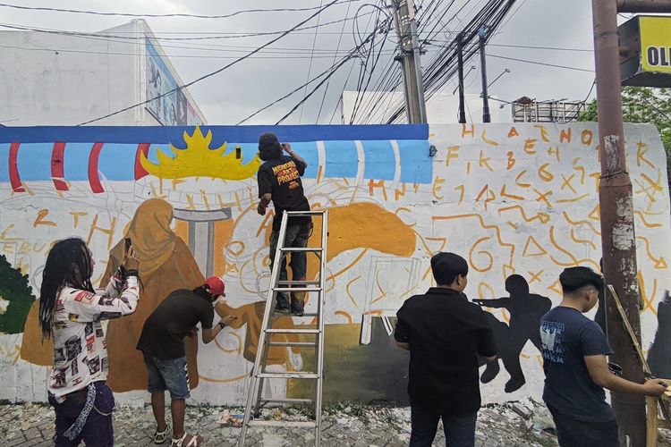 Bukan Sekadar Lukisan, Mural di Bandar Lampung Ini Menyimpan Kisah Polisi yang Gugur Melawan Curanmor