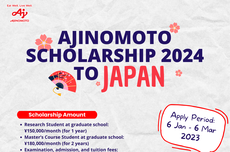 Beasiswa S2 Ajinomoto ke Jepang, Uang Saku Rp 228 Juta Per Tahun
