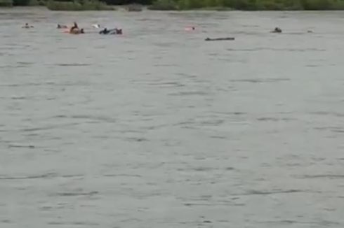 Tabrak Batang Kayu, Kapal Bermuatan 17 Penumpang Tenggelam di Sungai Mahakam