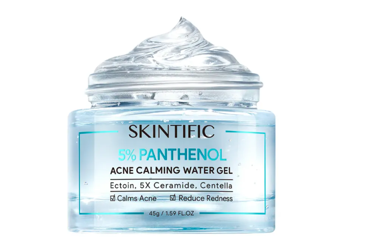  Skintific 5% Panthenol Acne Calming Water Gel, moisturizer untuk kulit berjerawat