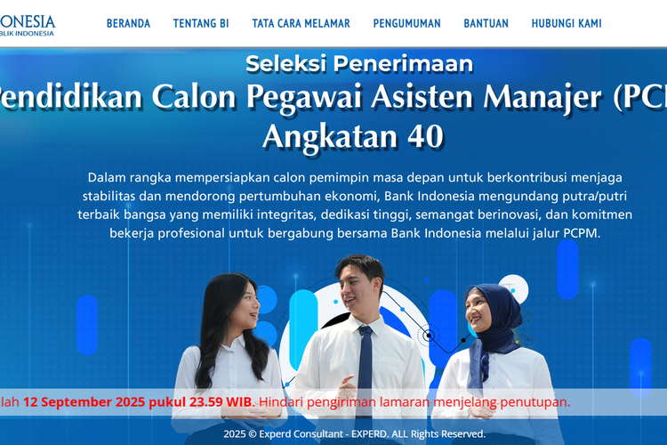 Rekrutmen PCPM BI 2025 Dibuka: Cek Syarat, Jurusan, dan Cara Daftarnya