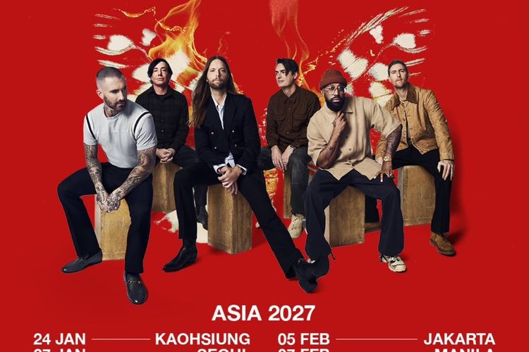 Maroon 5 Konser di Jakarta pada Februari 2027