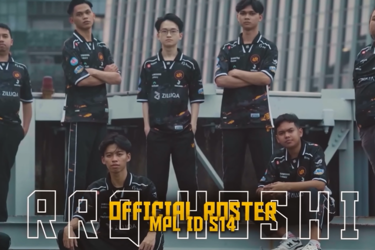 Ilustrasi tim RRQ Hoshi untuk MPL ID Season 14.