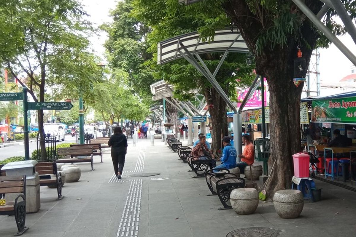 suasana PKL di sekitar Jalan Malioboro, Senin (29/11/2021)