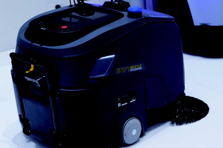Demo Unit Gausium Beetle, robot pembersih untuk warehouse.