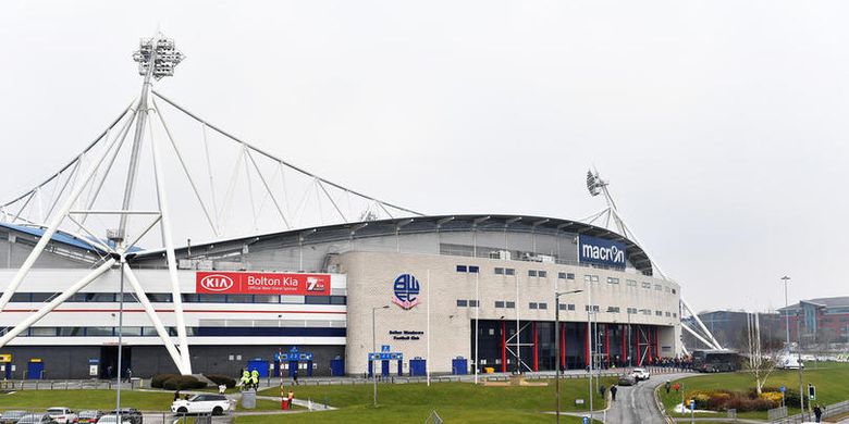 Pemandangan Stadion Macron, markas dari klub Bolton Wanderes