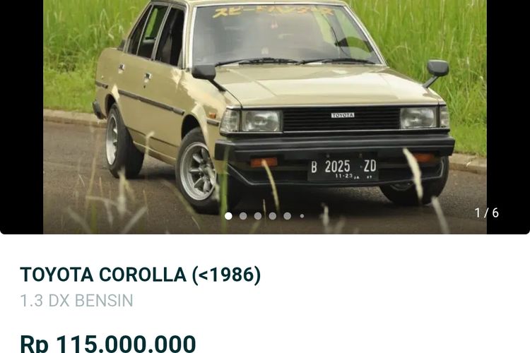 tangkapan layar mobil corolla DX