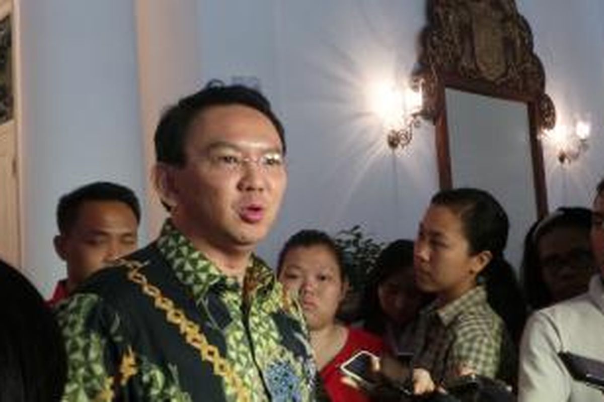 Gubernur DKI Jakarta Basuki Tjahaja Purnama, di Balai Kota, Rabu (27/5/2015). 