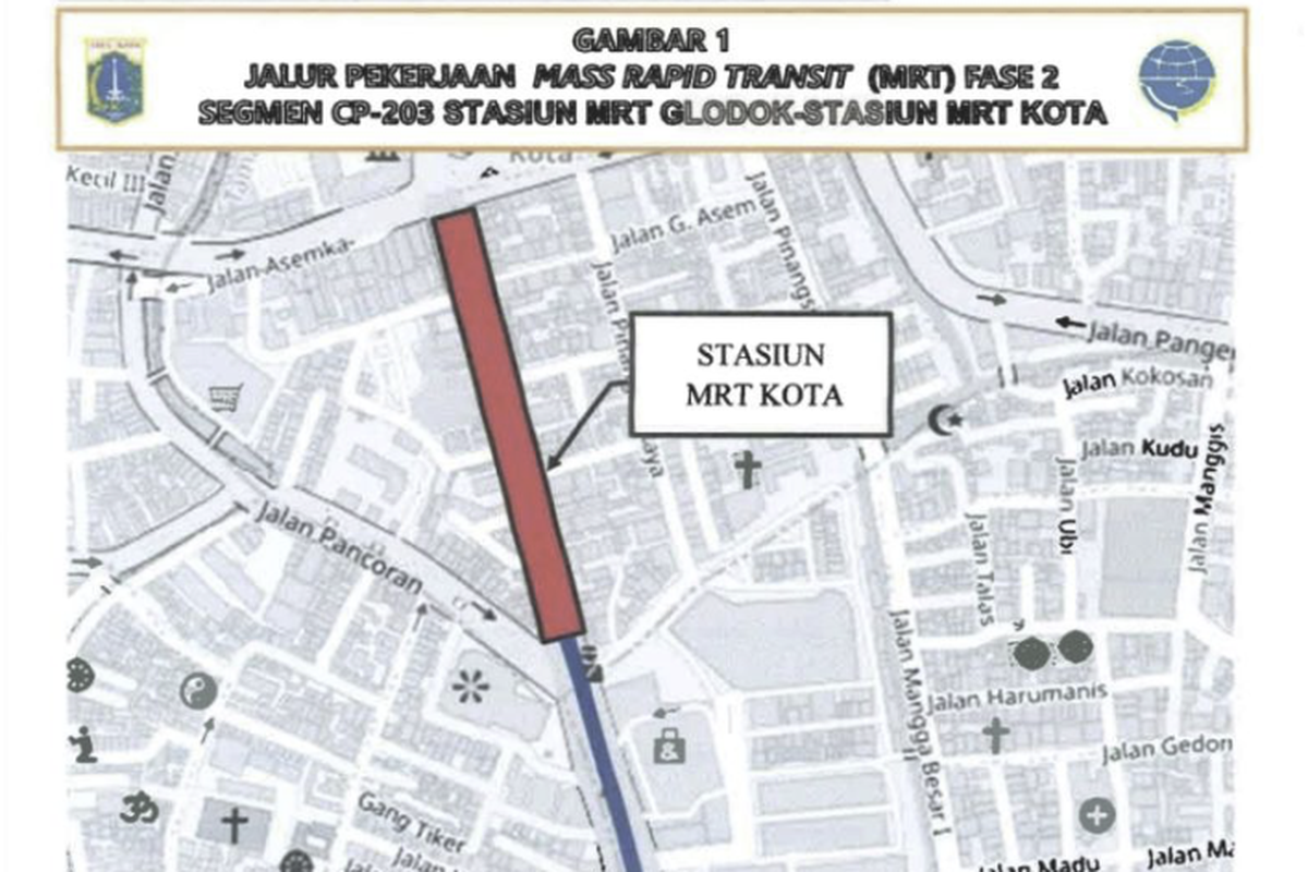 Rekayasa Lalu Lintas MRT Glodok-Stasiun MRT Kota