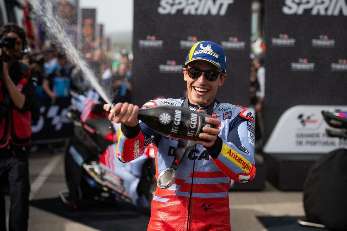 Marc Marquez saat berlaga pada MotoGP Portugal 2024