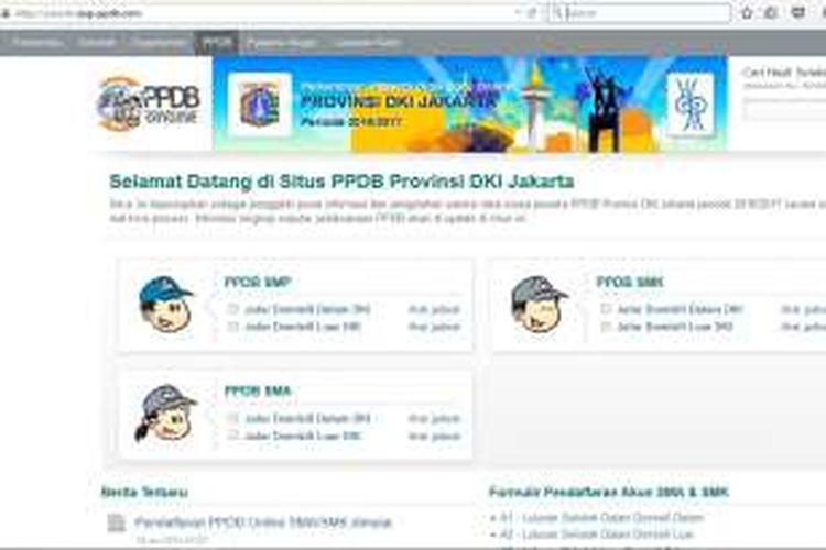 Website PPDB DKI Jakarta