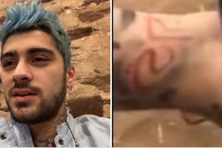 Tato baru Zayn Malik yang bertuliskan nama anaknya dalam bahasa Arab.