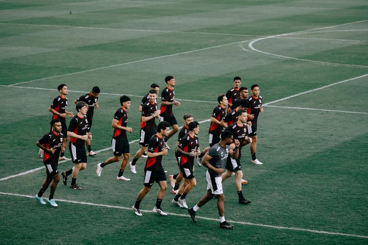 Jelang lanjutan putaran ketiga Kualifikasi Piala Dunia 2026 Zona Asia, pemain timnas Indonesia melakukan pemusatan latihan di Bali United Training Center, Pantai Purnama Gianyar mulai 26-31 Mei 2025.