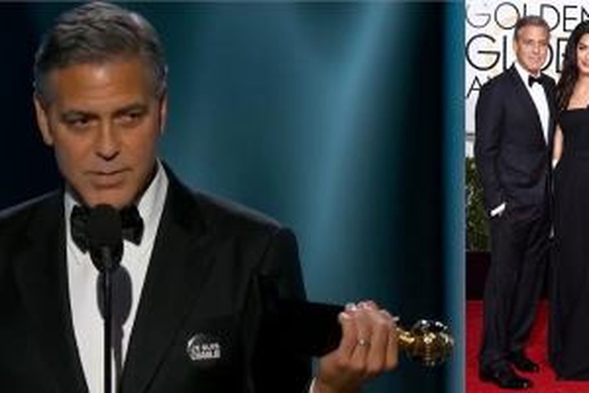 Pidato romantis George Clooney untuk sang istri.