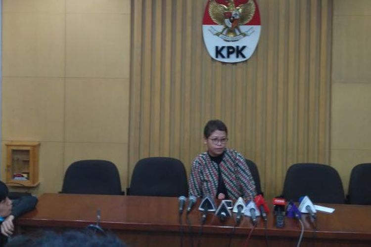 Pelaksana Harian Kepala Biro Humas KPK Yuyuk Andriati di kantor KPK, Senin (5/12/2016).