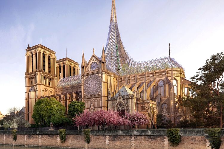 Desain berkonsep ramah lingkungan untuk Katedral Notre-Dame.