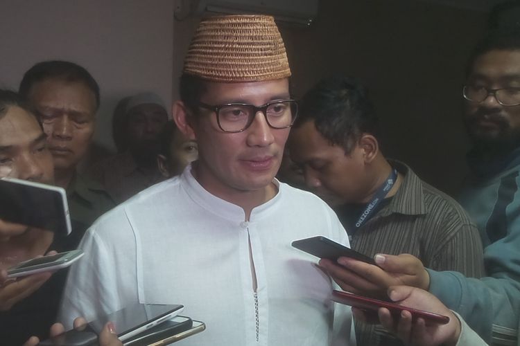 Calon wakil gubernur DKI Jakarta nomor pemilihan tiga Sandiaga Uno saat ditemui di posko pemenangannya di Jalan Melawai, Blok M, Jakarta Selatan, Rabu (1/3/2017).