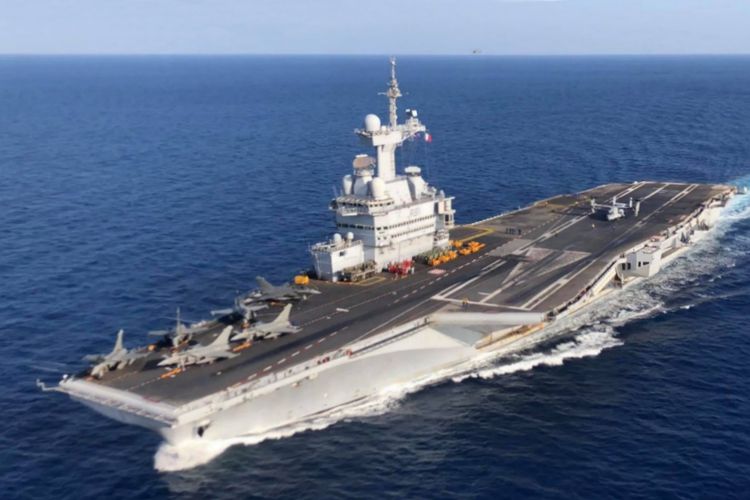 Mendekati Selat Hormuz, Kapal Perang Induk Perancis Tiba di Laut Arab