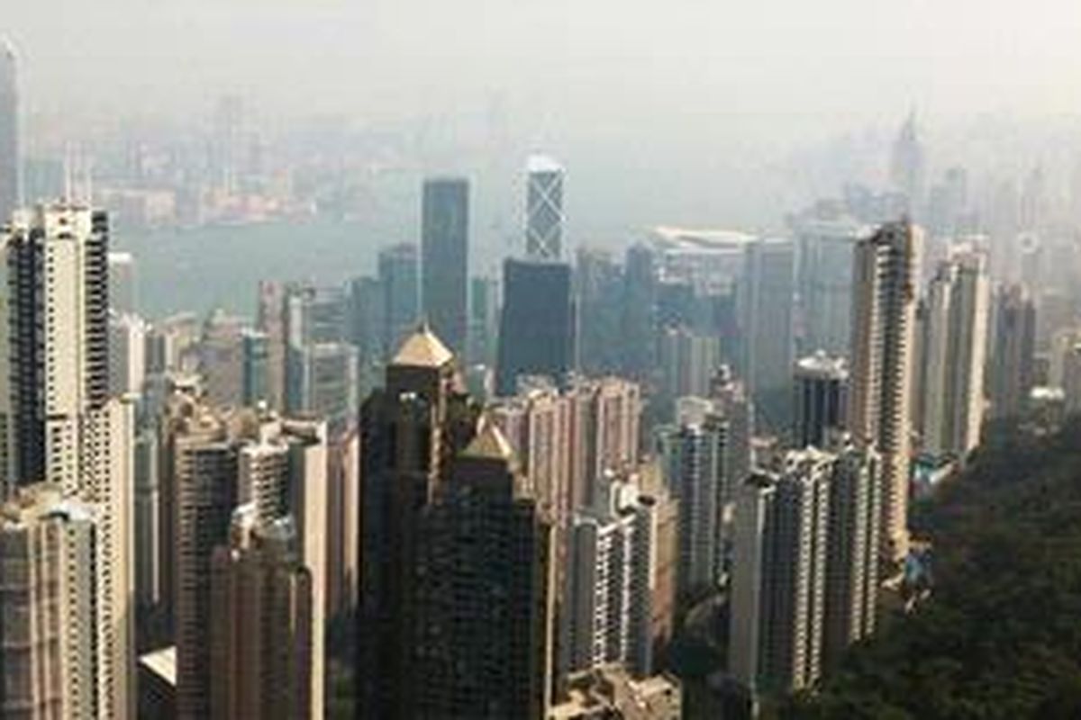 Kota Hongkong dari Peak Tower