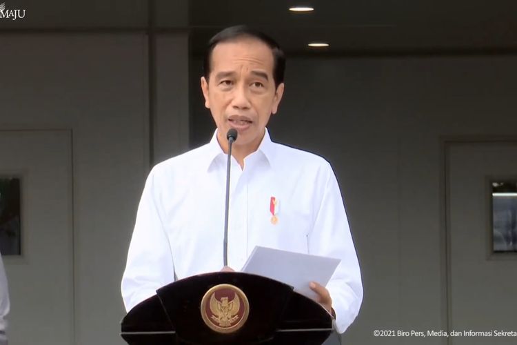 Foto tangkapan layar YouTube Sekretariat Presiden: Presiden Joko Widodo meresmikan Rumah Sakit Modular Jenderal TNI LB Moerdani di Merauke, Papua, Minggu (3/10/2021). 