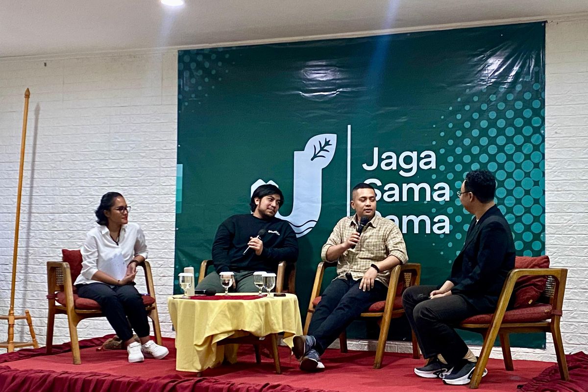 Acara Peluncuran ?Jagasamasama? dan Program ?Kembali Belajar? di Jakarta, Minggu (19/5/2024). 