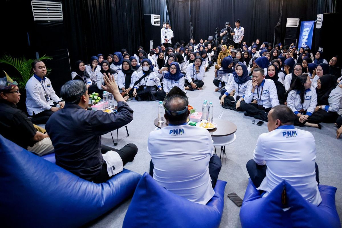 Menteri UMKM, Maman Abdurahmn dalam acara Temu Karyawan PNM (Tekwan) di Palembang, Senin (13/1/2025).