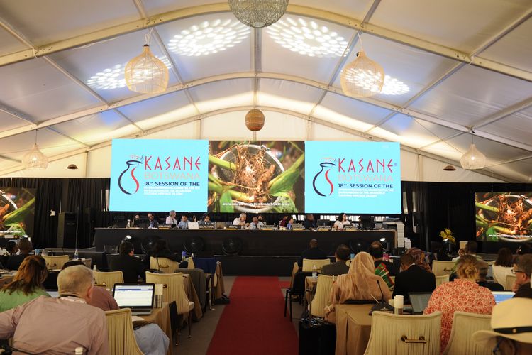 Penetapan budaya sehat jamu sebagai Warisan Budaya Tak Benda (WBTb) UNESCO di Kasane, Republik Botswana pada Rabu (6/12/2023).