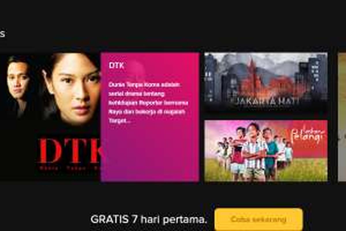 Konten Indonesia di layanan Hooq.