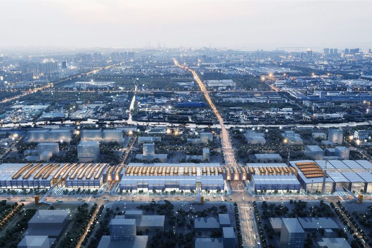 Pabrik baja tahan karat bekas di Shanghai yang akan diubah menjadi Shanghai Academy of Fine Arts (SAFA). 

