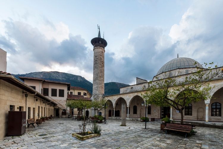 Bangunan Masjid Habib-I Nejjar di Kota Antakya, Provinsi Hatay, Turkiye, sebelum gempa magnitudo 7,8 