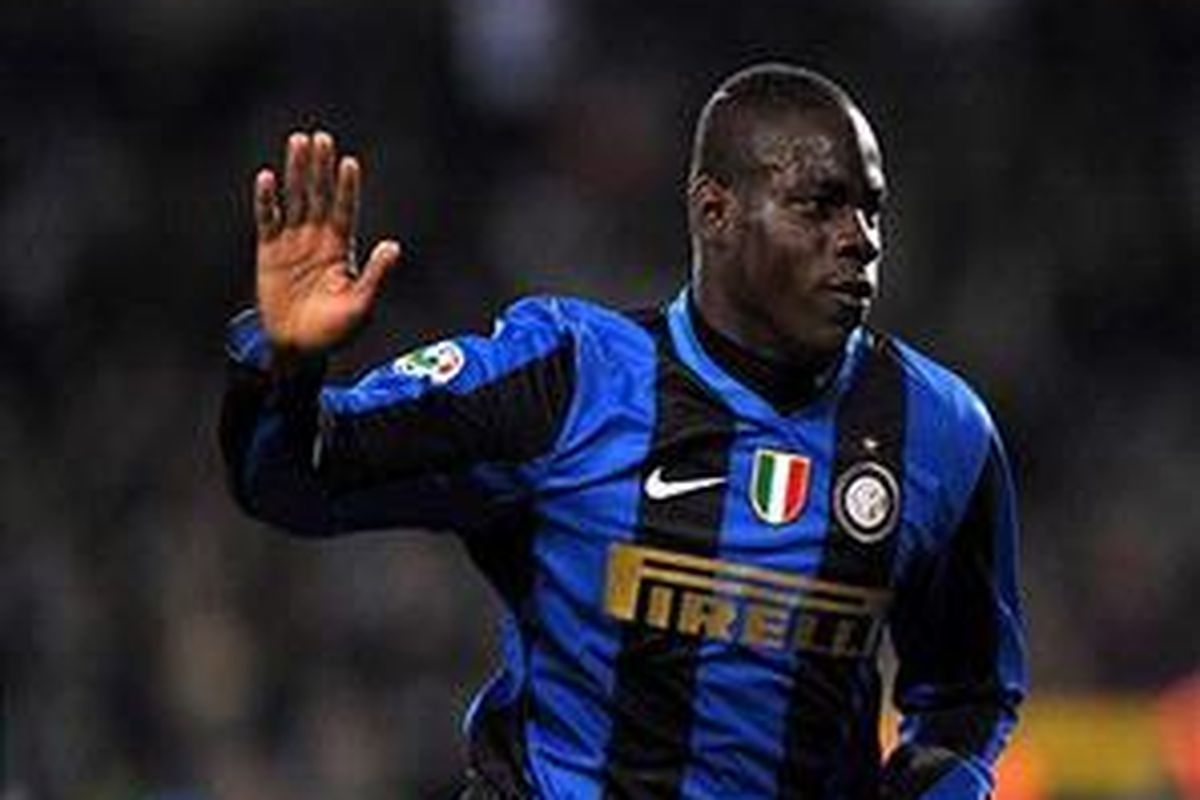 Penyerang Inter Milan, Mario Balotelli.