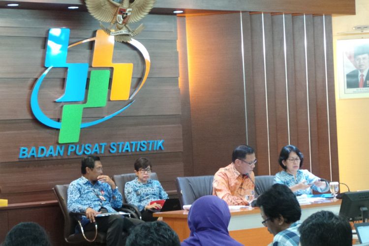 Badan Pusat Statistik merilis angka inflasi pada September 2017, di Kantor BPS, Jakarta Pusat, Senin (2/10/2017).
