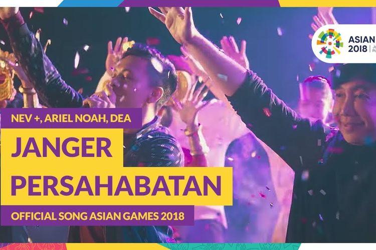 Tangkapan layar Youtube Official Song Asian Games 2018 'Janger Persahabatan'