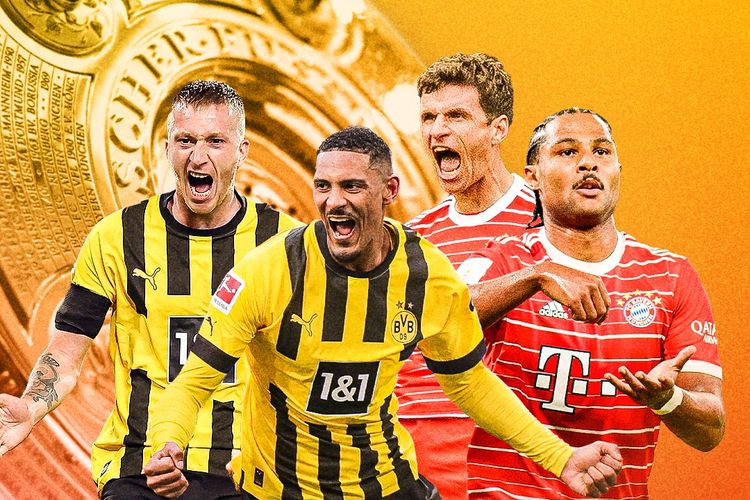 Borussia Dortmund dan Bayern Muenchen akan memperebutkan gelar juara pada pekan terakhir Bundesliga 2022-2023, Sabtu (27/5/2023). Pekan ke-34 Bundesliga 2022-2023 memuat partai krusial penentu gelar, yakni Dortmund vs Mainz dan FC Koln vs Bayern Muenchen.
