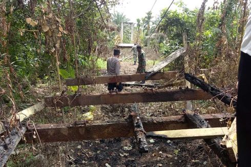 Sebuah Jembatan Gantung di Aceh Utara Dibakar, Puluhan Besi Dicuri, Kadis PUPR: Keterlaluan Sekali