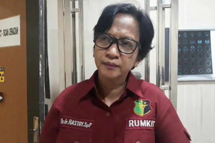 Kepala Instalasi Forensik RS Polri Kramat Jati Kombes Sumy Hastry Purwanti kepada awak media di RS Polri Kramat Jati, Jakarta Timur, Jumat (28/2/2020).