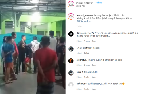 Ramai Video Penangkapan Pencuri Kotak Infak Masjid di Kala Sahur