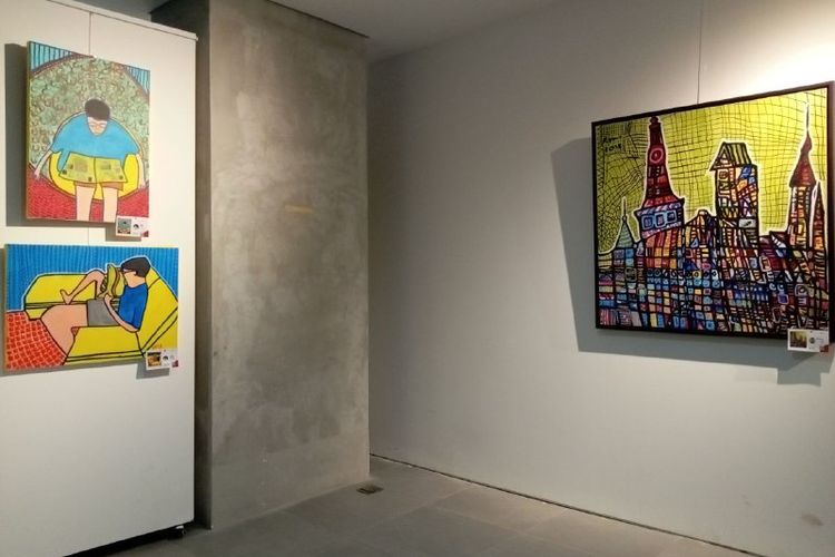 Ruang pameran lukisan pada lantai dua Galeri Seni Taman Ismail Marzuki