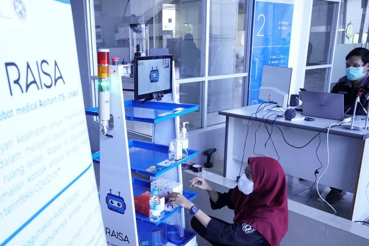 RAISA, Robot pelayan pasien Covid-19 buatan ITS-Unair