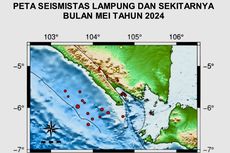 Selama Mei 2024 Terjadi 43 Gempa di Lampung, Terbesar di Pesisir Barat