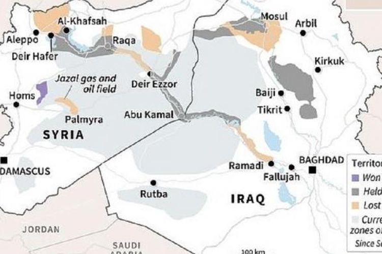 Kelompok ISIS di Suriah sedang berada di bawah tekanan dari Turki, koalisi Rusia, dan koalisi Amerika Serikat (AS)