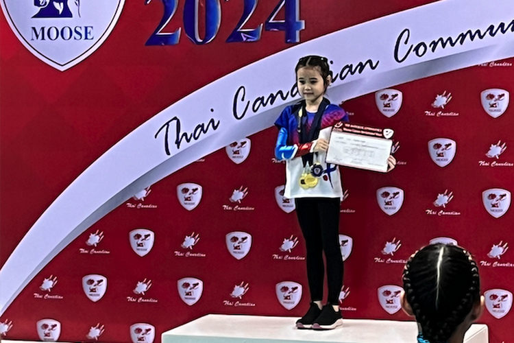 Ygritte Gara, siswi Sekolah Cikal Lebak Bulus, Jakarta, meraih tiga medali emas di Bangkok Gymnastics Invitational (Moose Games) 2024.
