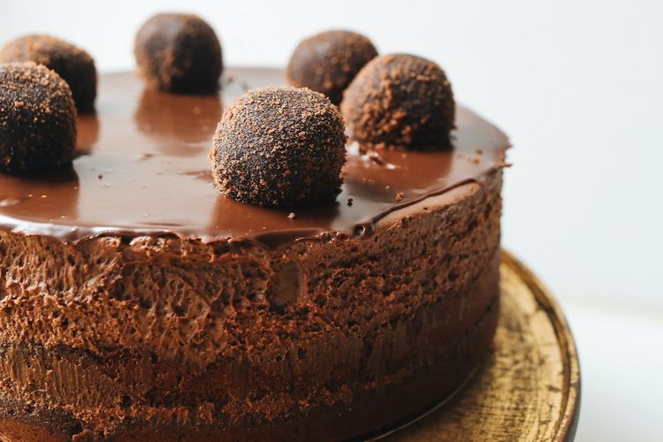 Ilustrasi chocolate mousse cake